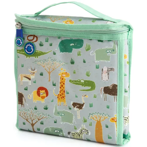 Freezable Sandwich Bag Insulated Food Carrier With Zip Closure - Serengiti