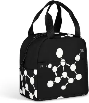 FunnyStar Cocaine Molecule Formula Chemistry Lunch Bag for Women Men Insulated Lunch Box Leakproof Cooler Bag for Work Travel Outdoor