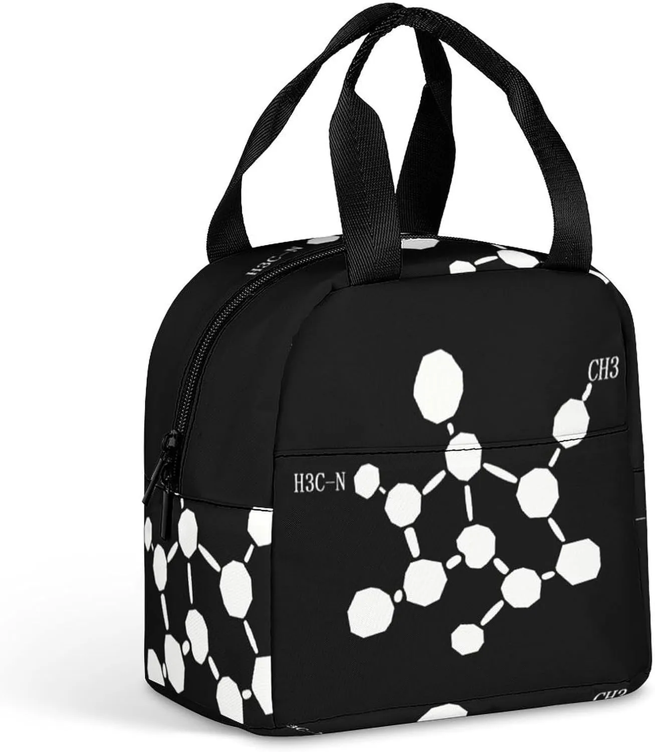 FunnyStar Cocaine Molecule Formula Chemistry Lunch Bag for Women Men Insulated Lunch Box Leakproof Cooler Bag for Work Travel Outdoor