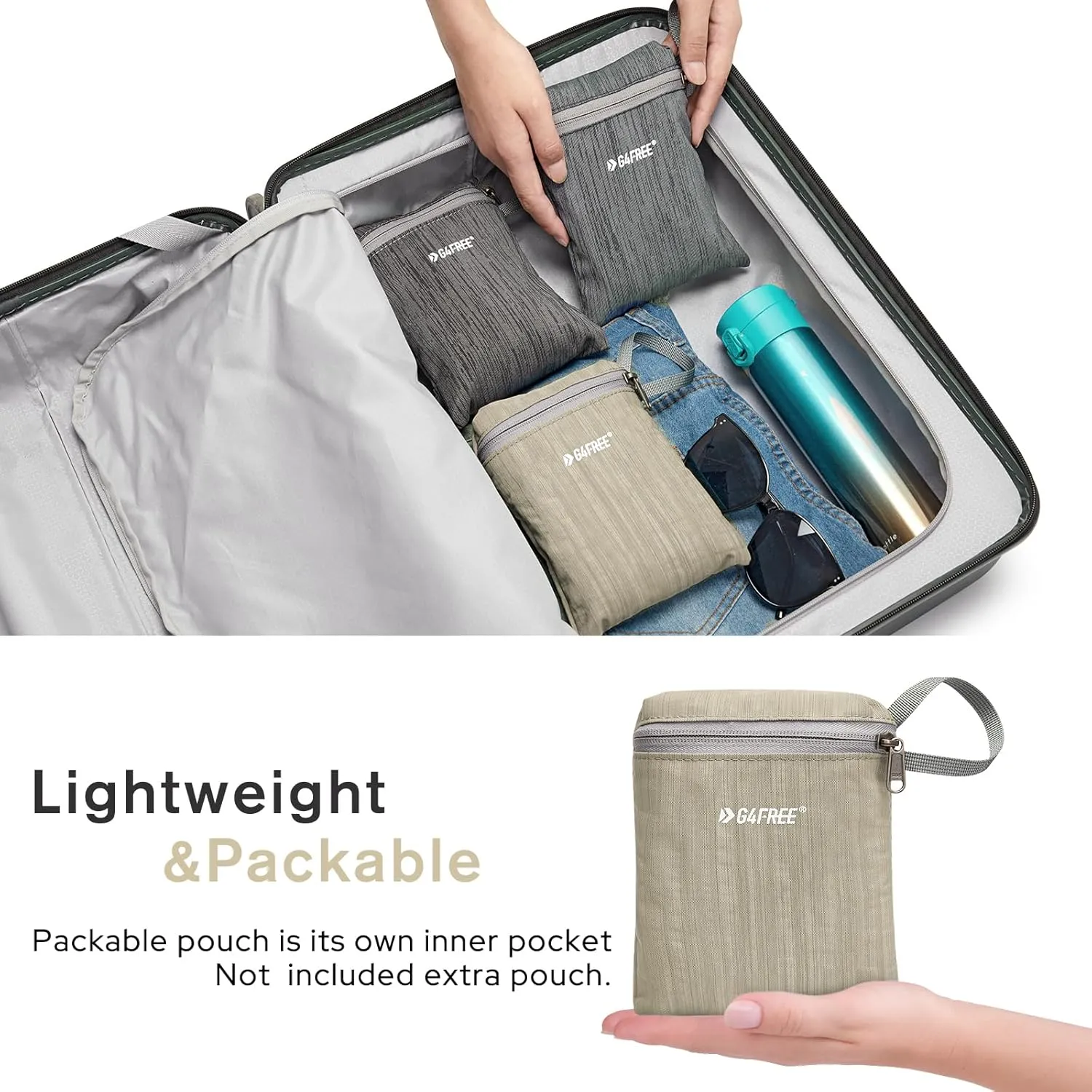 G4Free 10L/15L Hiking Backpack Lightweight Packable Hiking Daypack Small Travel Outdoor Foldable Shoulder Bag