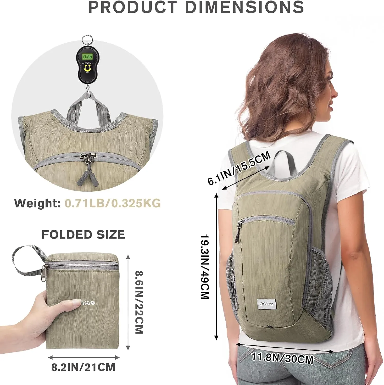 G4Free 10L/15L Hiking Backpack Lightweight Packable Hiking Daypack Small Travel Outdoor Foldable Shoulder Bag