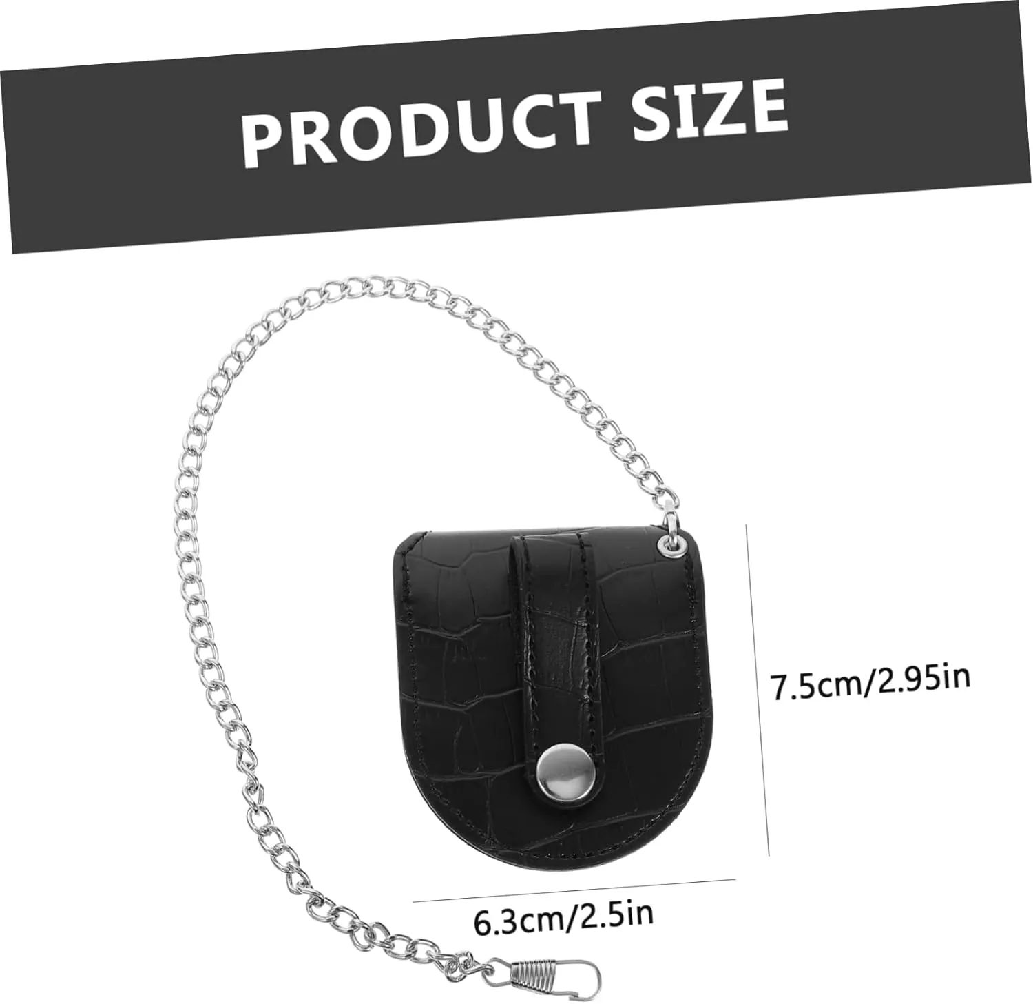 GALPADA 4sets Retro Pocket Watch Pouch Waist Bag with Chain Stylish Texture Design for Casual and Formal Use Compact Storage for Pocket Watch and Accessories