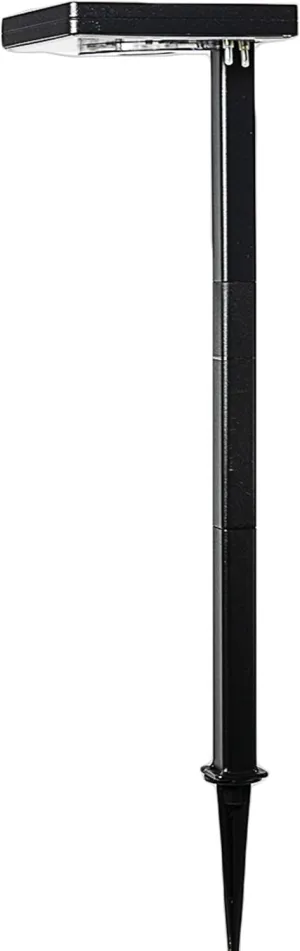 Gama Sonic Contemporary Black Square Solar Path Light, Heavy Duty Cast Aluminum 80 Lumen with Bright White and Warm White LED Options, 26.75 in Tall for Garden, Sidewalk, Pathway, 1 Pack 117i90080