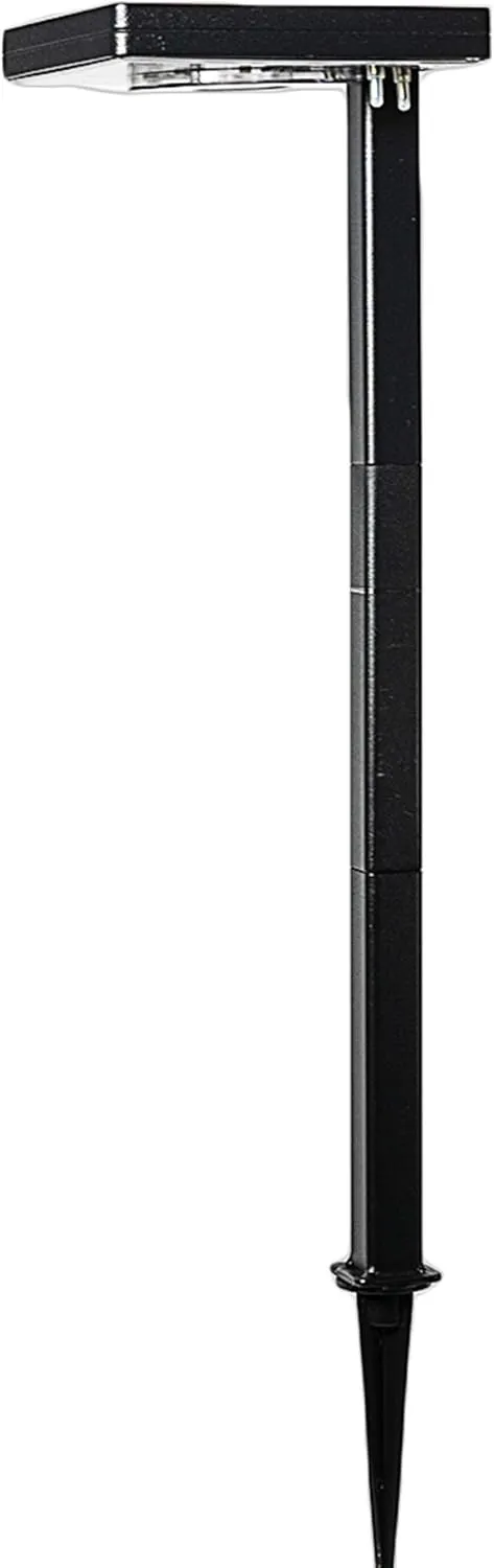 Gama Sonic Contemporary Black Square Solar Path Light, Heavy Duty Cast Aluminum 80 Lumen with Bright White and Warm White LED Options, 26.75 in Tall for Garden, Sidewalk, Pathway, 1 Pack 117i90080