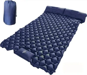 GaRcan Inflatable Sleeping Mattress Outdoor Picnic TPU Double Sleeping Pad, Inflatable Sleeping Mat Ultraligh, Self-Inflating Camping Mat with Built-in Inflatable Pillow, for Outdoor, Hiking,
