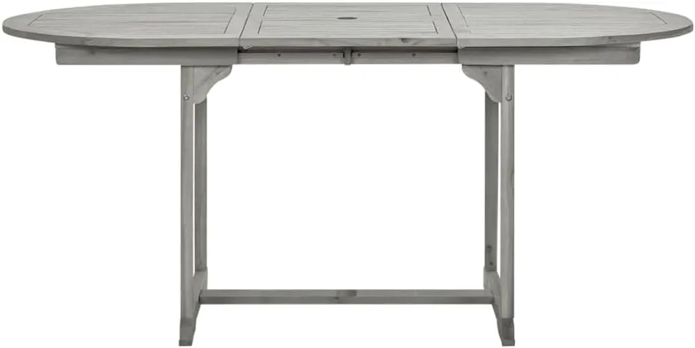 Garden Table Grey, Solid Acacia Wood Outdoor Furniture with Matte Finish for Dining, Camping, Tables & Folding Side Tables