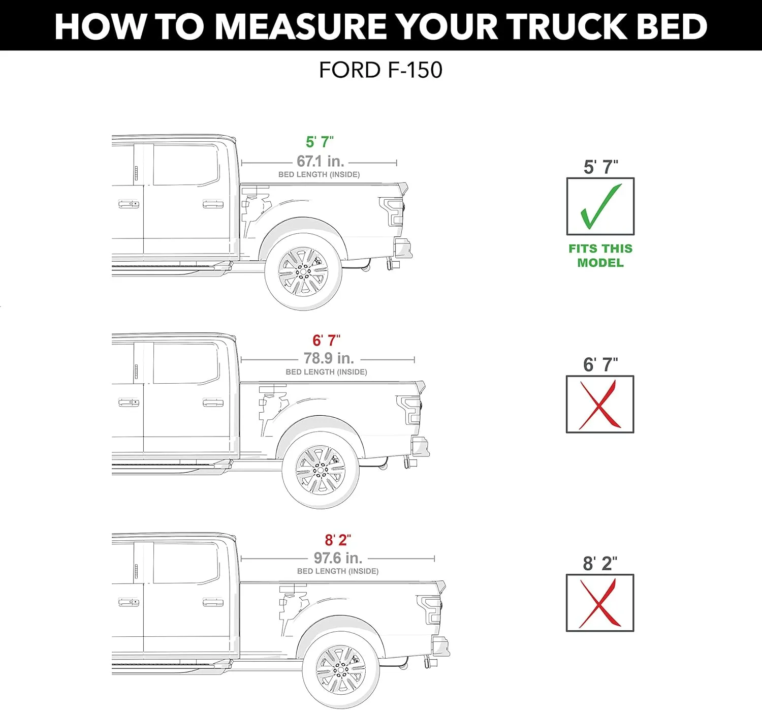 Gator Recoil Retractable Truck Bed Tonneau Cover | G30378 | Fits 2021 - 2025 Ford F-150 (Incl. Raptor/Lightning) 5' 7" Bed (67.1")
