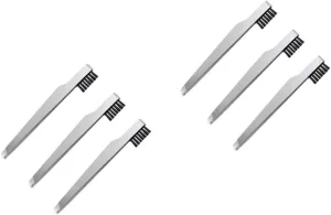 Gatuida 2sets Professional Eyebrow Tweezers Makeup Tool Stainless Steel Eyebrow Clamps Angle Compact and Easy to Carry for Women 3pcs*2