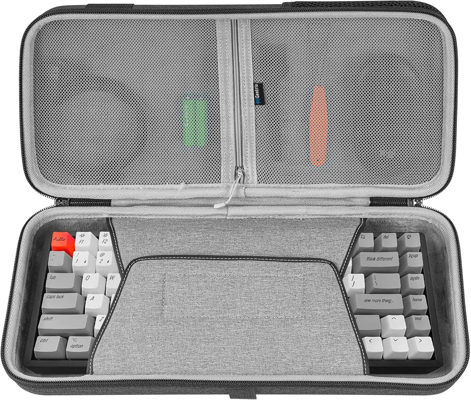 GEEKRIA 75% 84 key Keyboard Case, Hard Shell Travel Carrying Bag, Compatible with Keychron K2, Logitech POP Keys Mechanical Keyboard, Womier S-K80 75%, EPOMAKER x Aula F75