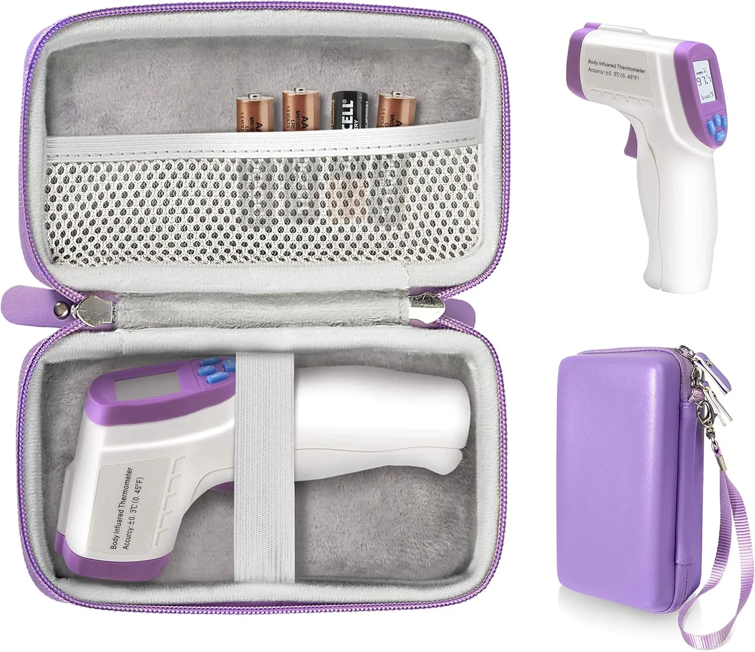 getgear case for Forehead Thermometer like Amerzam, Mosen, magicelec, Vigorun, GoodBaby, Braun Thermoscan 7, CHOOSEEN, Vigorun, Mobi Dualscan Prime Ear & Forehead Thermometer, iProven, MD Health USA