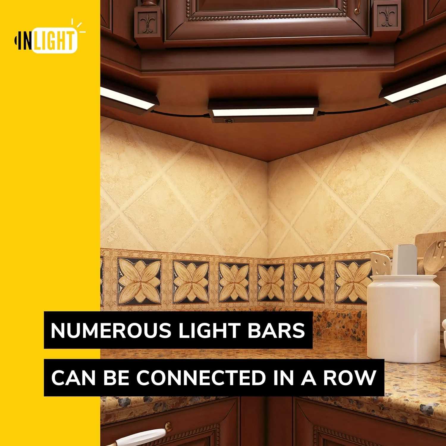 GETINLIGHT 40-inch Swivel LED Under Cabinet Lights, Glass Lens, Selectable White 2700K/4000K/5000K, Dimmable with Wall Dimmers, Bronze Finish, IN-0202-5-BZ