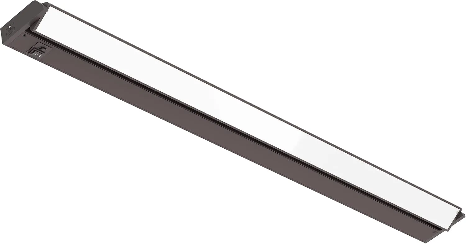 GETINLIGHT 40-inch Swivel LED Under Cabinet Lights, Glass Lens, Selectable White 2700K/4000K/5000K, Dimmable with Wall Dimmers, Bronze Finish, IN-0202-5-BZ