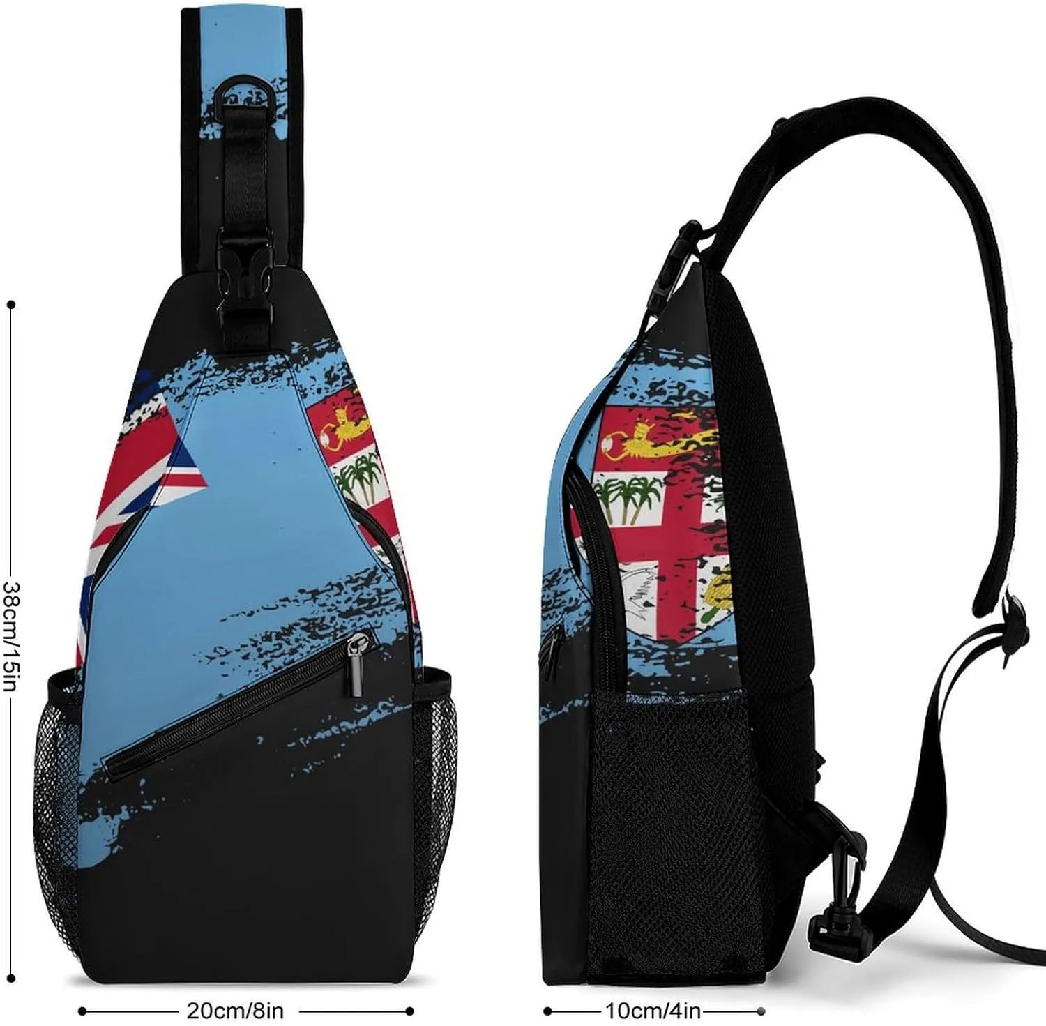 Ghana Flag Patriotic Sling Bag Crossbody Chest Bag Shoulder Bag For Travel Hiking Cycling Camping