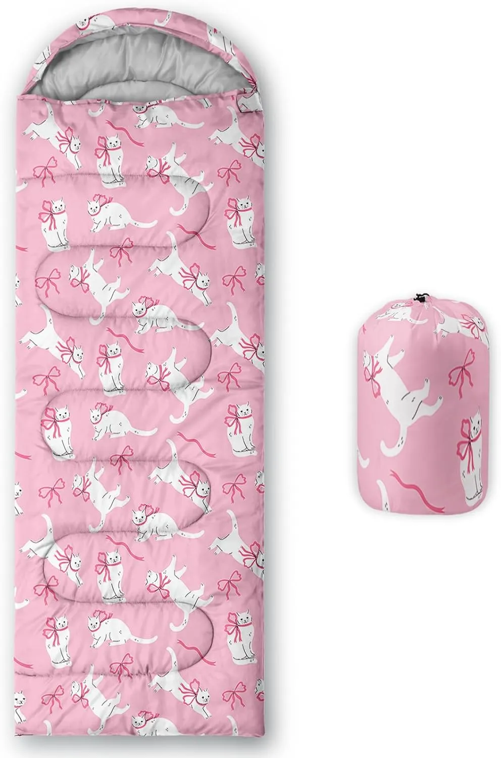 Girls Unicorn Camping Sleeping Bag,Lightweight & Waterproof,3 Season Warm & Cold Weather,Portable,Beautiful Purple Lavender Sleeping Bag for Boys Girls Adults,Traveling,Camping,Hiking