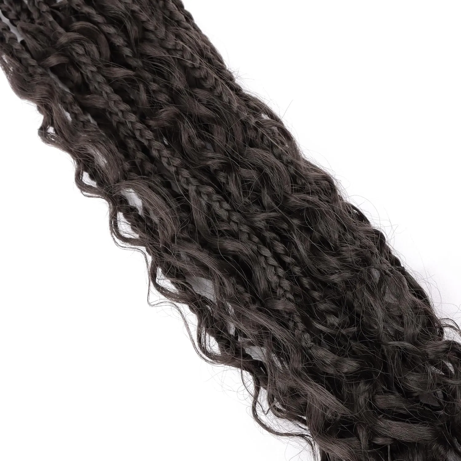Goddess Box Braids Crochet Hair - 18 Inch Pre Looped Boho Crochet Braids with Curly Ends, 8 Packs Crochet Box Braids, Bohemian Box Braids Crochet Hair for Black Women #2