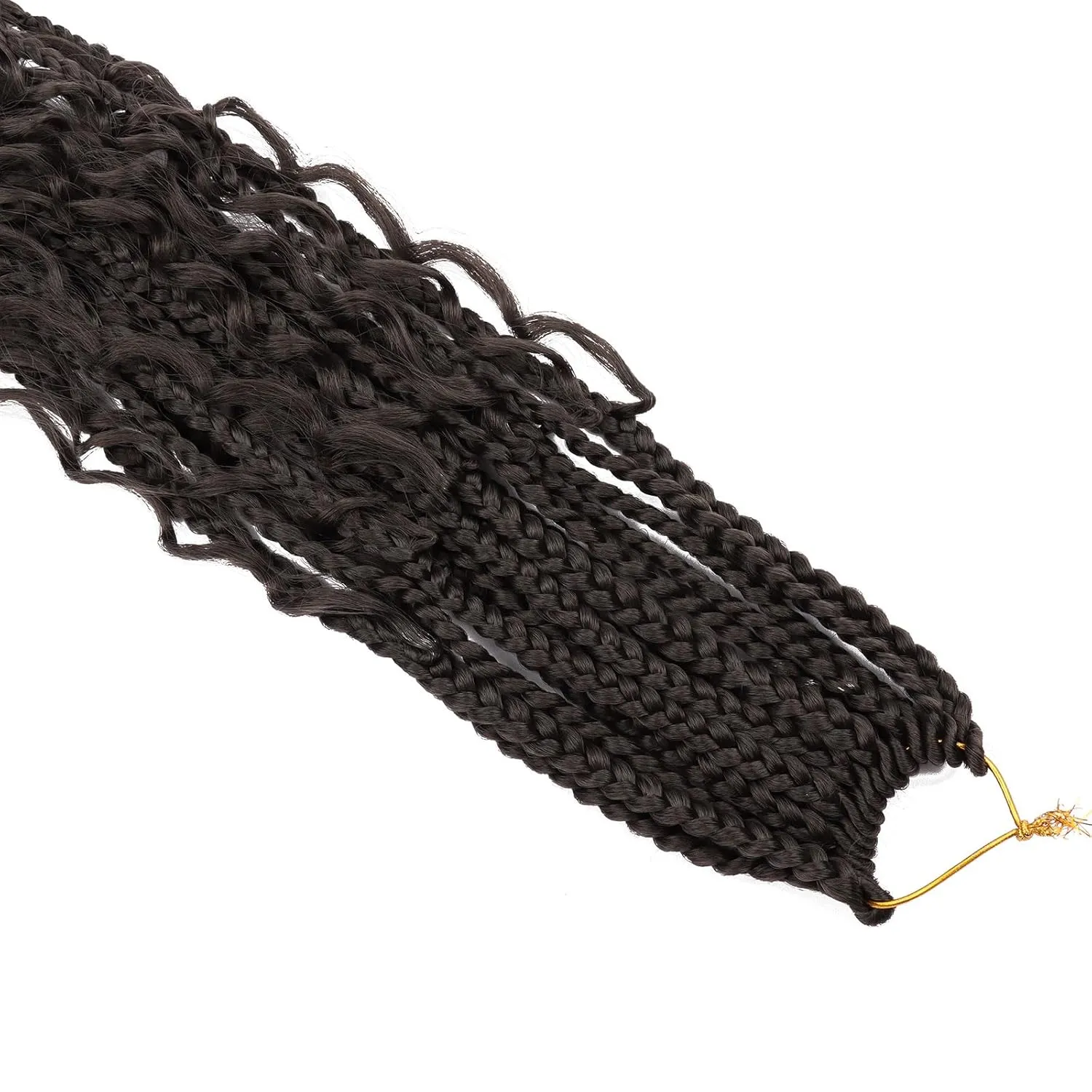 Goddess Box Braids Crochet Hair - 18 Inch Pre Looped Boho Crochet Braids with Curly Ends, 8 Packs Crochet Box Braids, Bohemian Box Braids Crochet Hair for Black Women #2