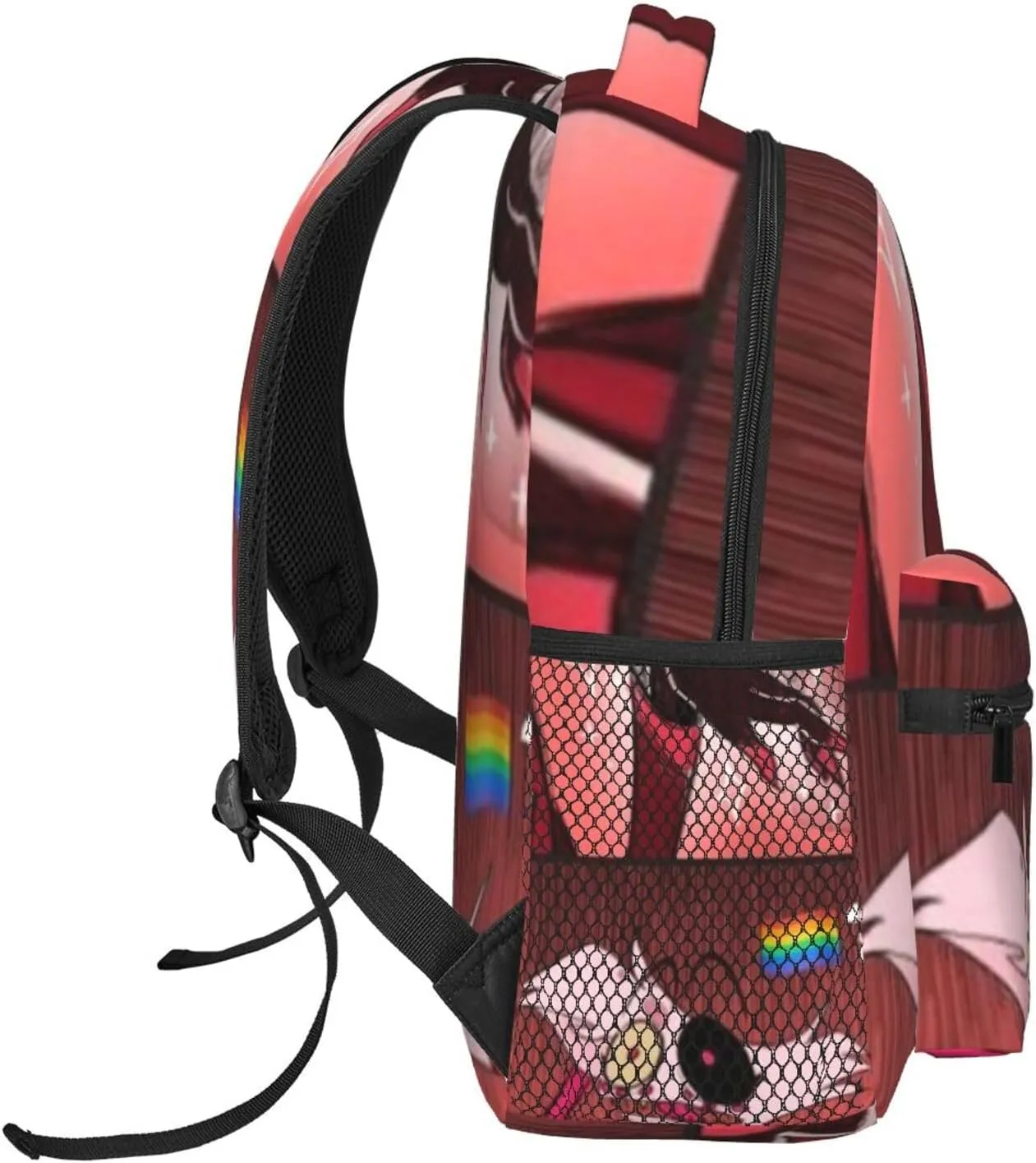 H-azbin Casual Student Backpack With Adjustable Shoulder Straps And Cushioned Back For Comfort Black
