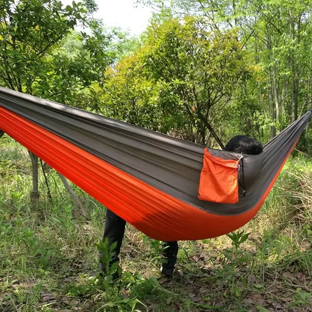 Hammock Camping Hammock Camping Hammock Portable Parachute Fabric Garden Outdoor Leisure Sleeping Swing Travel Hanging Bed Hammocks for Outside (Color : E)