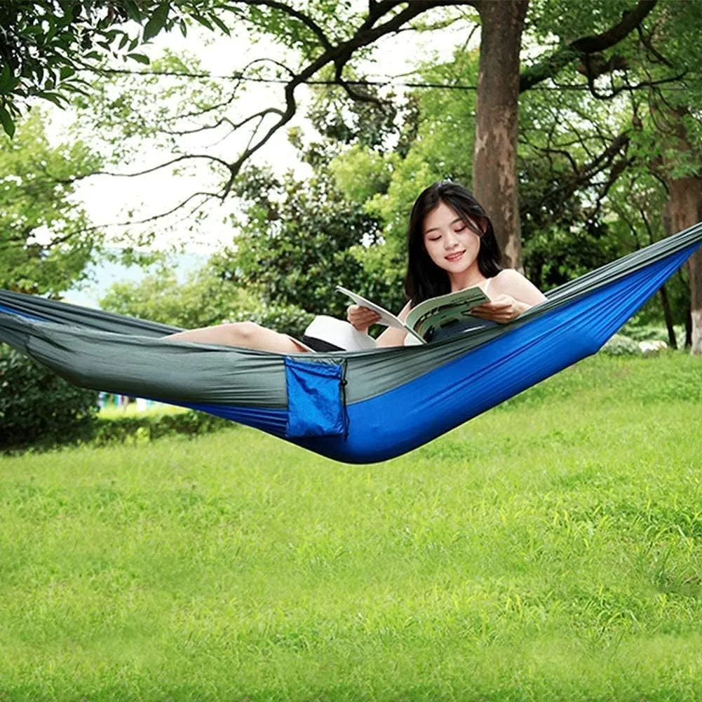 Hammock Camping Hammock Camping Hammock Portable Parachute Fabric Garden Outdoor Leisure Sleeping Swing Travel Hanging Bed Hammocks for Outside (Color : E)