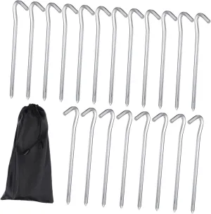 Happyyami 20 Pcs Heavy Duty Tent Stakes Aluminum Alloy Tent Pegs Screw for Outdoor Camping Garden Yard