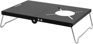 Happyyami Camping Table Outdoor BBQ Grill Portable Food Folding Outdoor Dining Sturdy Stainless Steel Bracket