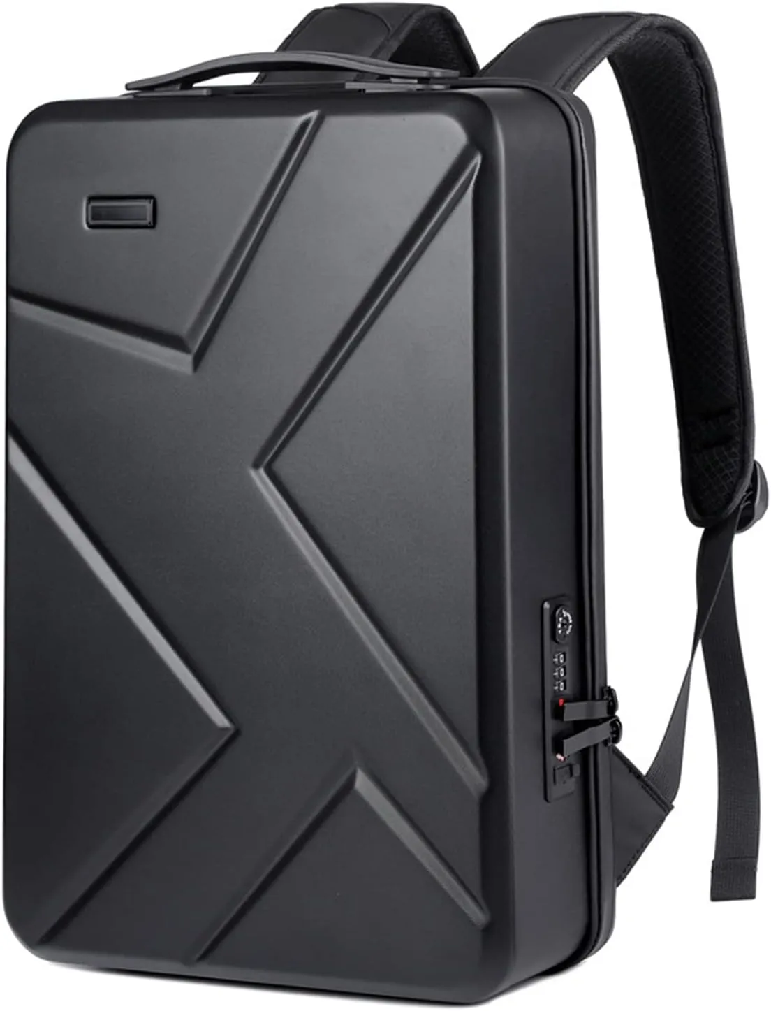 Hard Shell Laptop Backpack for Men,Anti-Theft Waterproof TSA Lock Gaming Computer Backpack with USB Port and Wet Pocket, Business College Carry On Backpack fit 15.6/16/17 Inch Laptop，Black