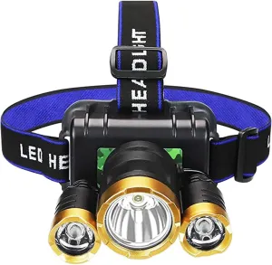 Head Torch,Head Light,Rechargeable Super Bright Head-Mounted Induction Flashlight Night Fishing Lights Rice Xenon Lamp Waterproof LED Outdoor