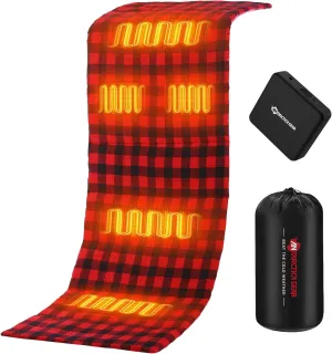Heated Sleeping Bag Liner, 5 Heated Zones with 16000mAh 12V Battery Heated Pad, Electirc Sleeping Bag Heater for Cold Weather Camping Backpacking or Hiking