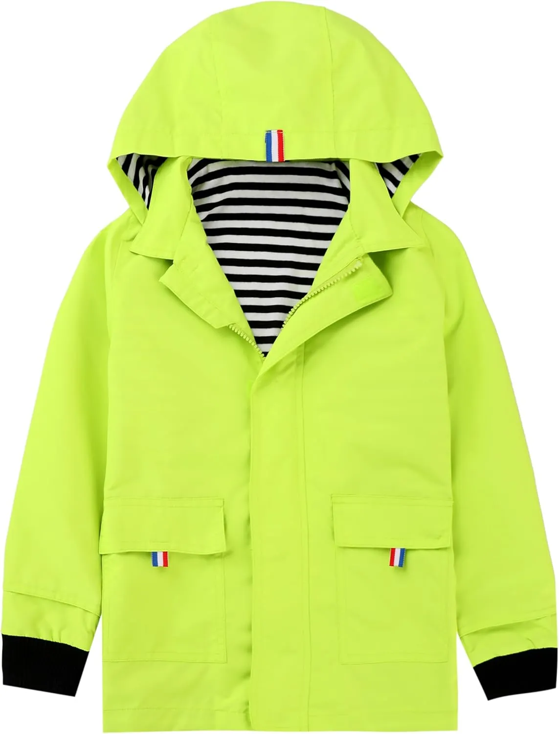 Hiheart Boys Girls Waterproof Hooded Jackets Cotton Lined Rain Jackets