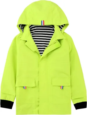 Hiheart Boys Girls Waterproof Hooded Jackets Cotton Lined Rain Jackets