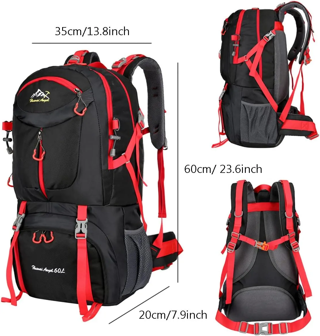 Hiking Backpack 60L Climbing Camping Backpack Large Rucksack for Trekking Travel Outdoor Sport