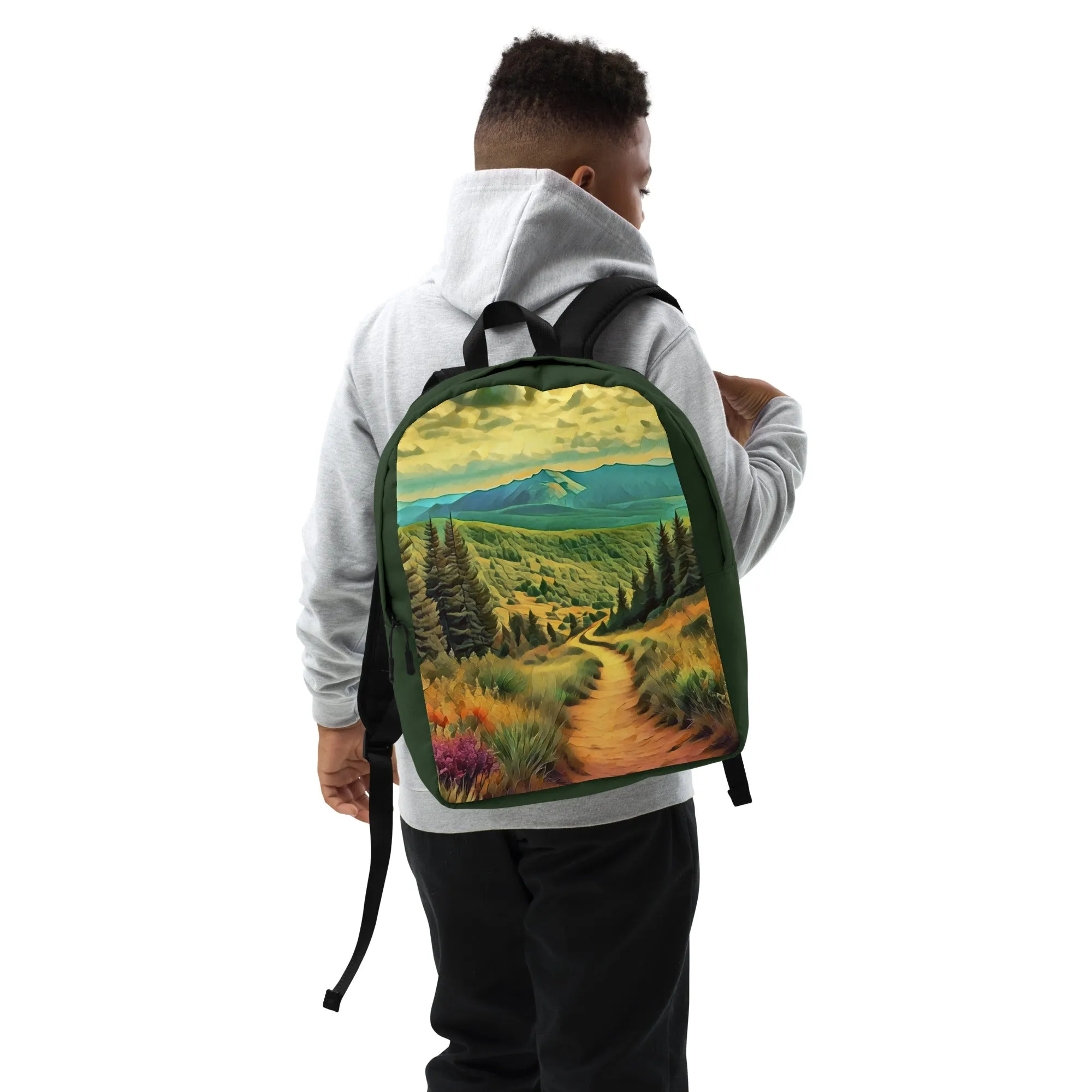 Hiking Oregon - Digital Art - Minimalist Backpack