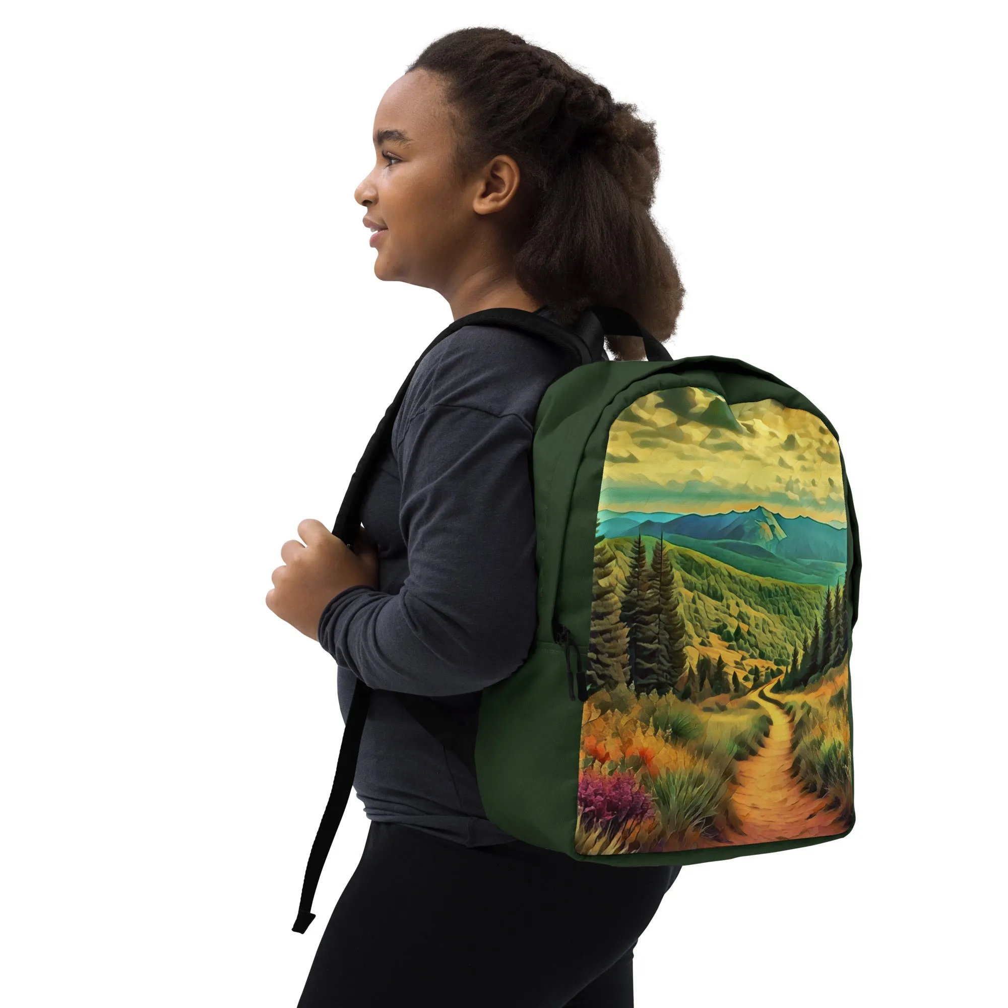 Hiking Oregon - Digital Art - Minimalist Backpack