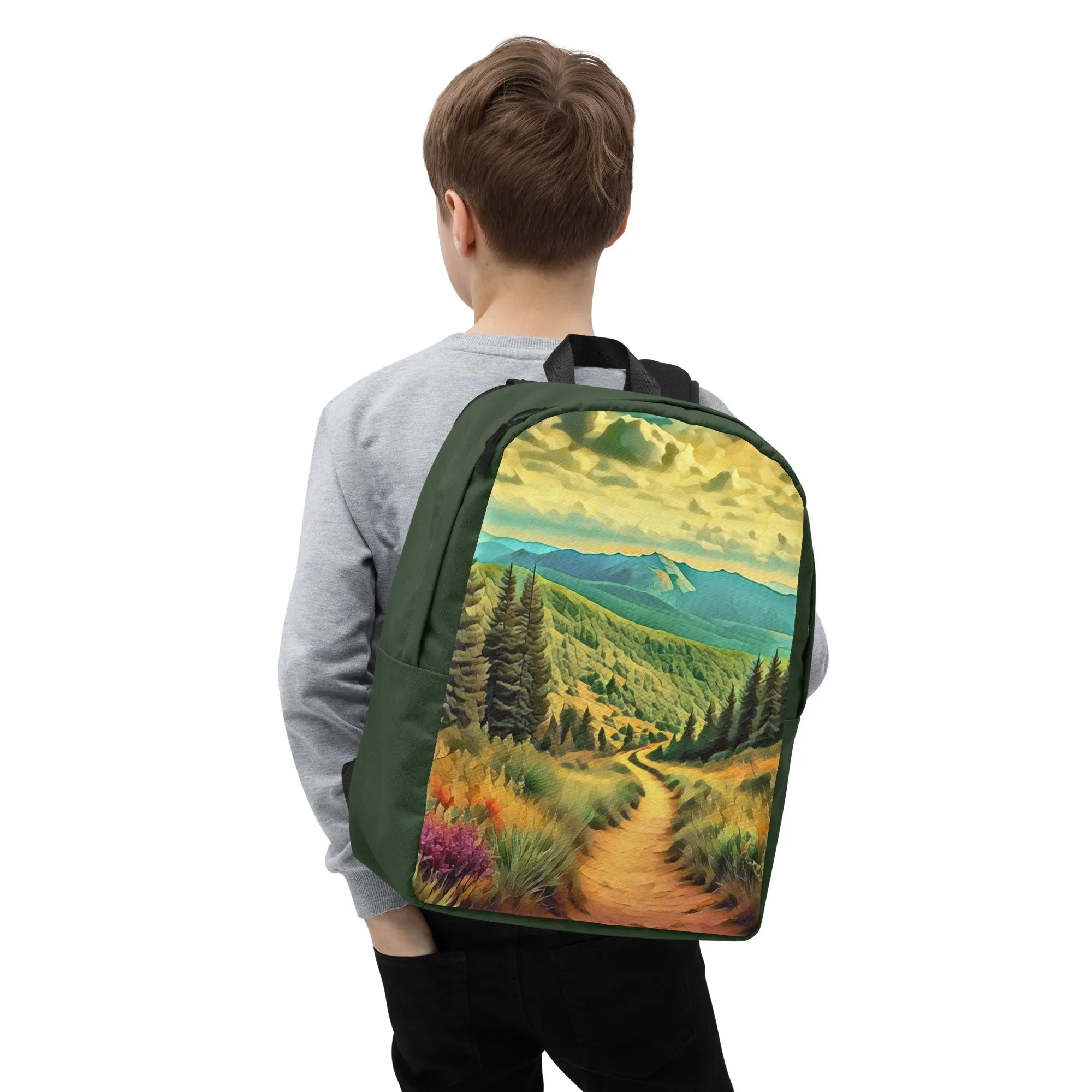 Hiking Oregon - Digital Art - Minimalist Backpack