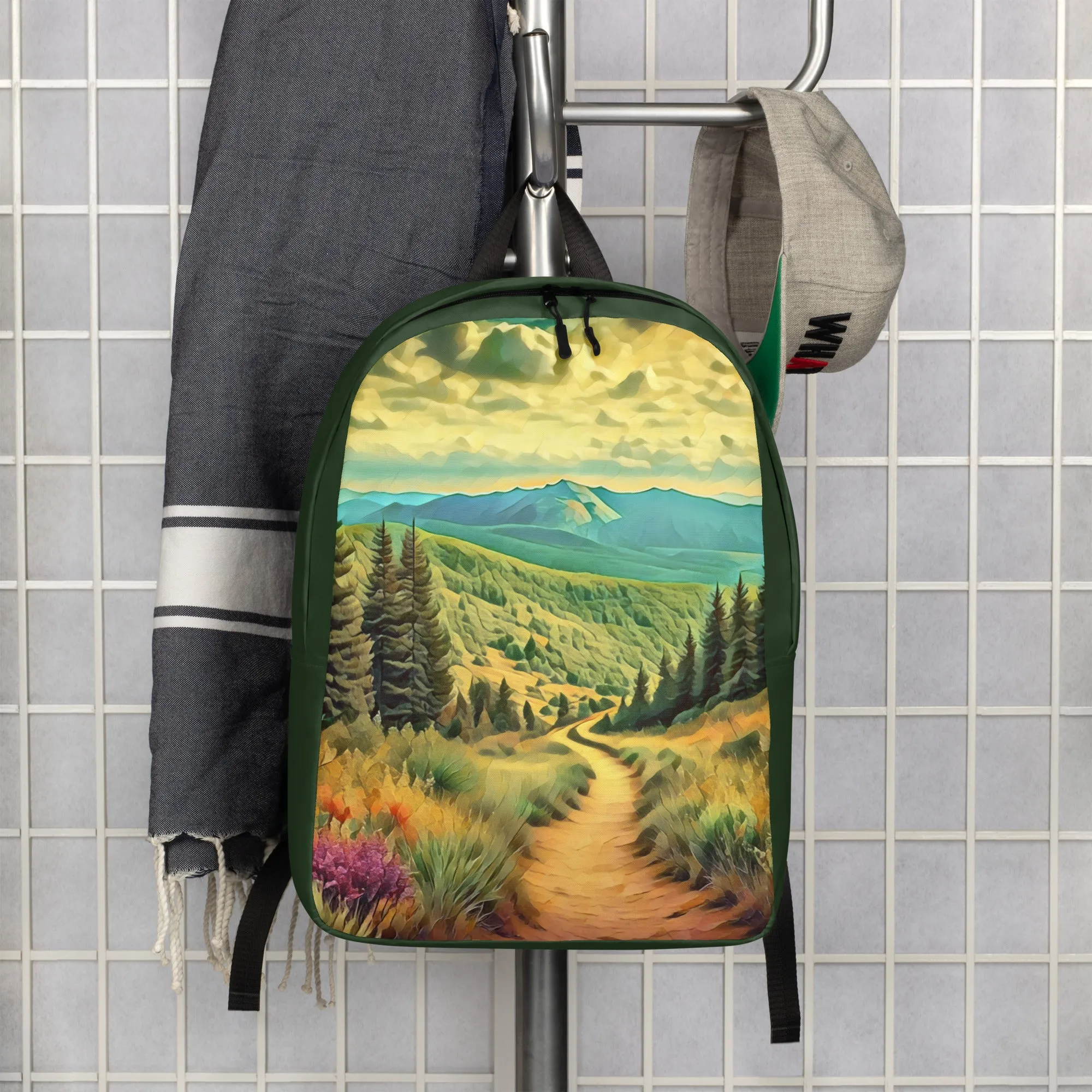 Hiking Oregon - Digital Art - Minimalist Backpack