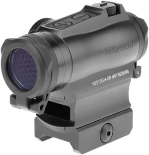 HOLOSUN HS515GM / HE515GM-GR 2 MOA Dot & 65 MOA Circle Micro Sight for Rifle - Waterproof Dustproof Shake-Awake Parallax-Free Sight with Multiple Reticle System & 12 Brightness Settings - Red/Green Options