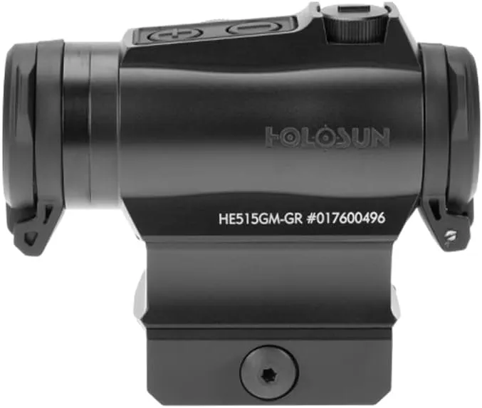 HOLOSUN HS515GM / HE515GM-GR 2 MOA Dot & 65 MOA Circle Micro Sight for Rifle - Waterproof Dustproof Shake-Awake Parallax-Free Sight with Multiple Reticle System & 12 Brightness Settings - Red/Green Options