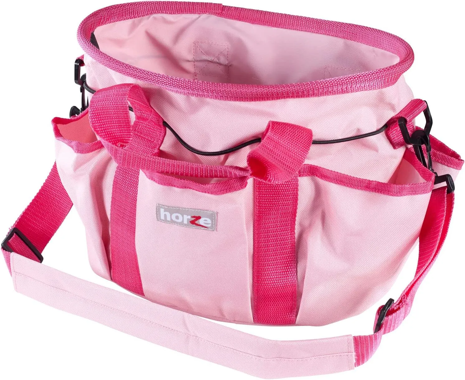 HORZE Grooming Tote Bag for Horses, Dogs with Shoulder Strap and 6 Pockets for Supplies | 12" x 8" x 9"