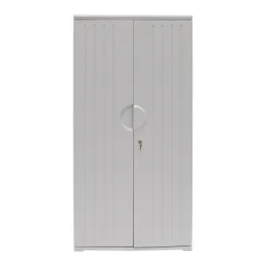 Iceberg Rough ‘N Ready Plastic Cabinet, Office or Garage Storage, Platinum, with 3 Adjustable Shelves, 22" L x 36" W x 46" H