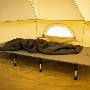 iClimb 1 Super Easy Assemble Folding Cot and 1 3M Thinsulate Warm Blanket Bundle, Ultralight and Compact for Single Adult Camping Hiking Backpacking