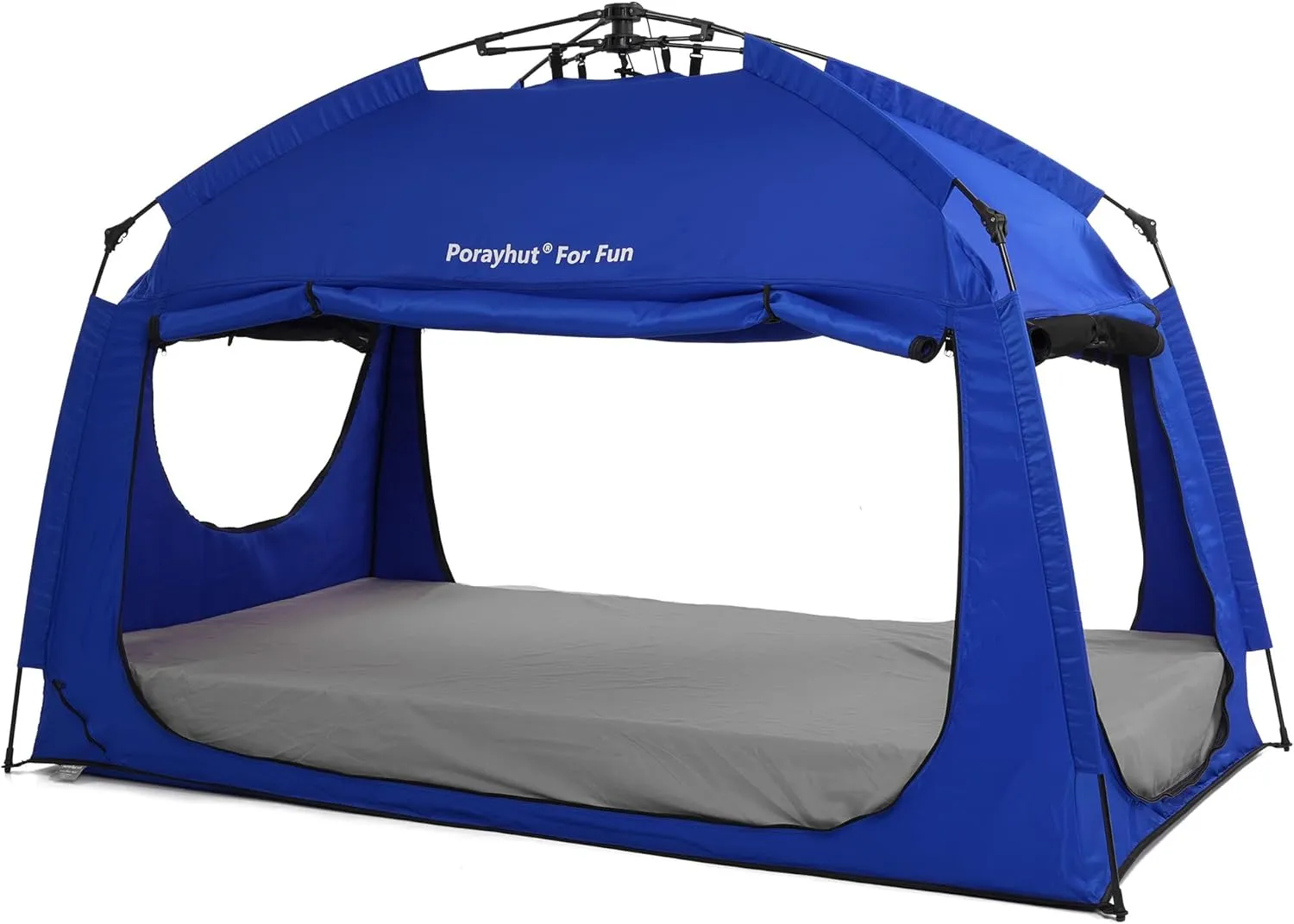 Indoor Instant Privacy Bed Tent for Sleeping,Quick Set-up Bed Canopies,Portable Bed Drapes with Large Space and 3 Doors (Blue, Full)