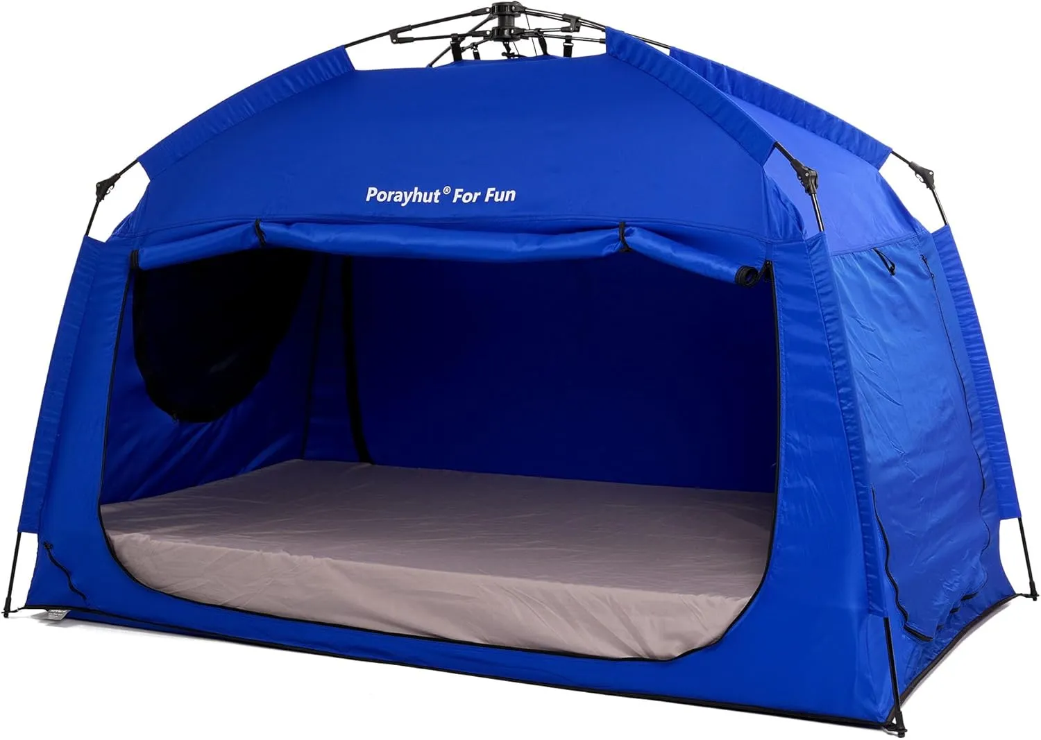Indoor Instant Privacy Bed Tent for Sleeping,Quick Set-up Bed Canopies,Portable Bed Drapes with Large Space and 3 Doors (Blue, Full)