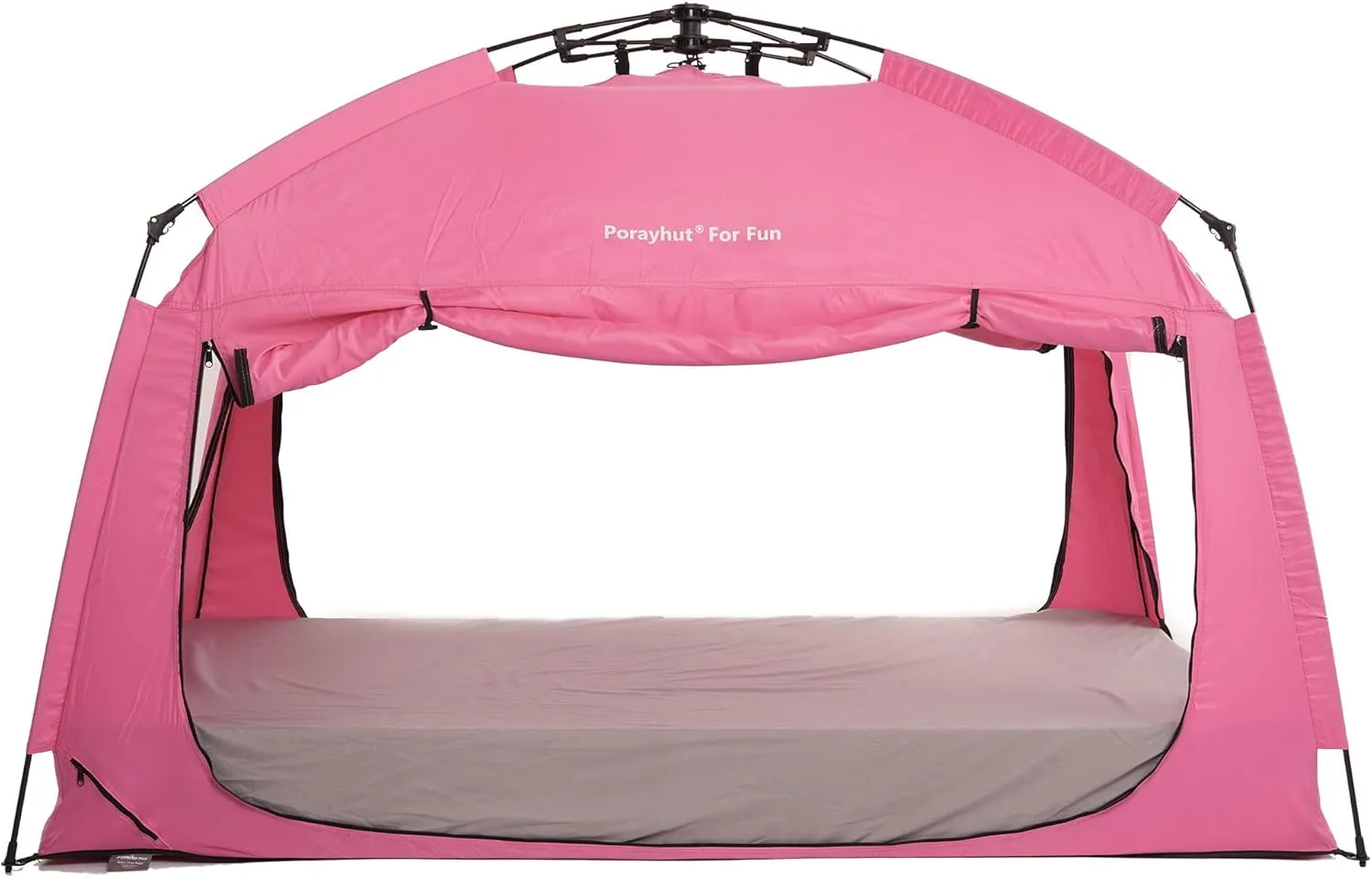 Indoor Instant Privacy Bed Tent for Sleeping,Quick Set-up Bed Canopies,Portable Bed Drapes with Large Space and 3 Doors (Pink, Twin)