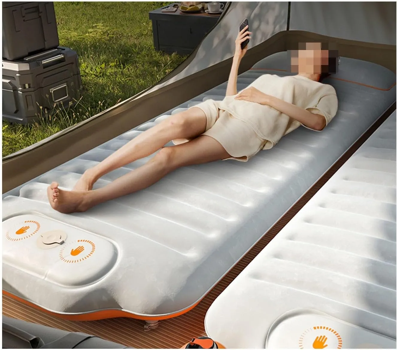 Inflatable Mattress, Outdoor Tent air Mattress, Portable Automatic Single Sofa Camping Folding Sleeping mat
