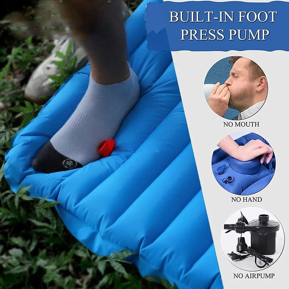 Inflatable Sleeping Pad, Ultralight Fast Inflation Camping Mats Outdoor Mattress Waterproof Air Sleeping Mat with Pillow for Tents Hiking Backpacking Camping Travelling Hammock Beach