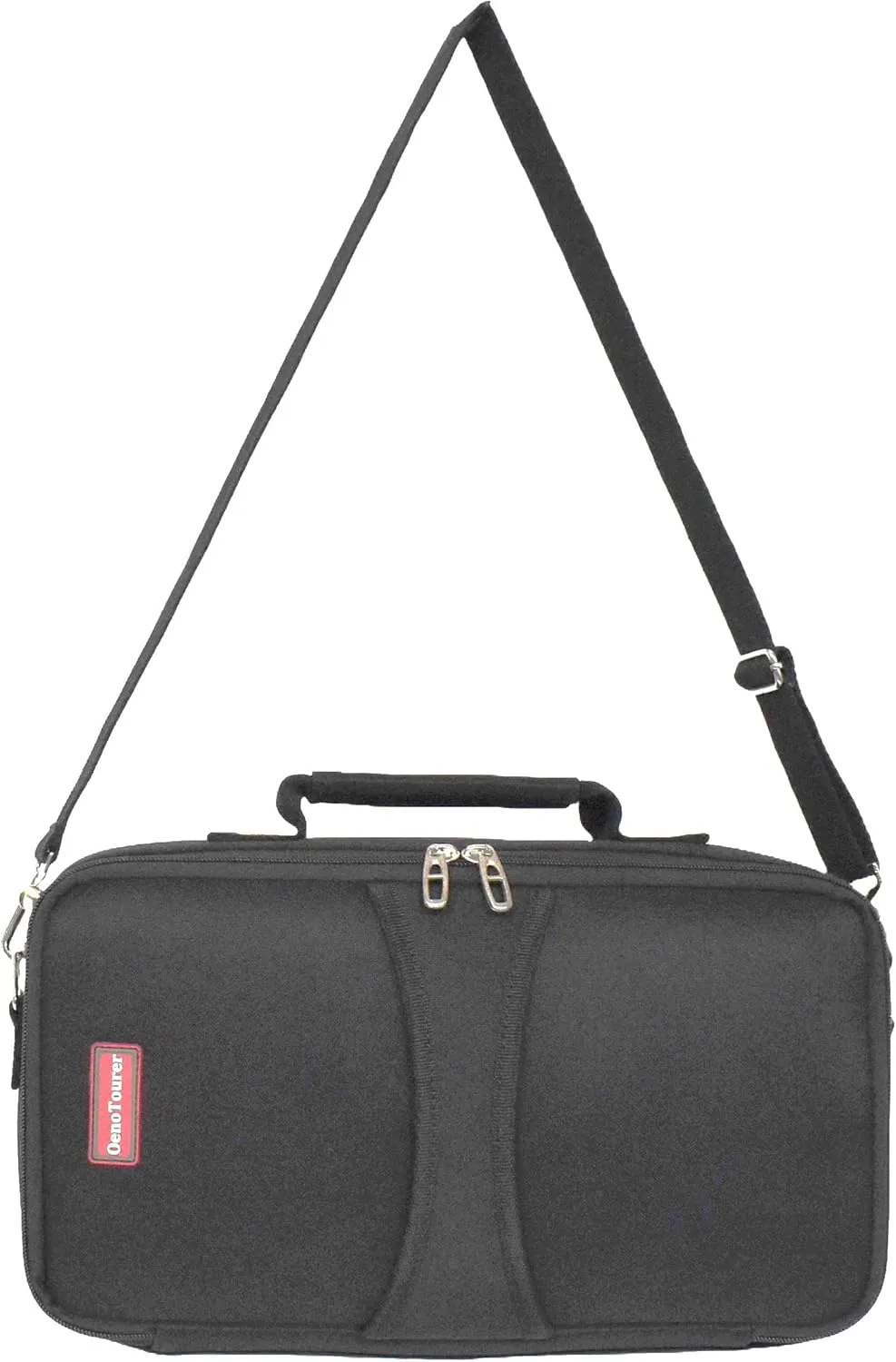 Insulated Bag For Carrying 2 Bottles of Wine, Spirits, Beer And Beverage For Travel. Bottles Are UNBREAKABLE If Dropped from Up To 6 Feet. Black Color.