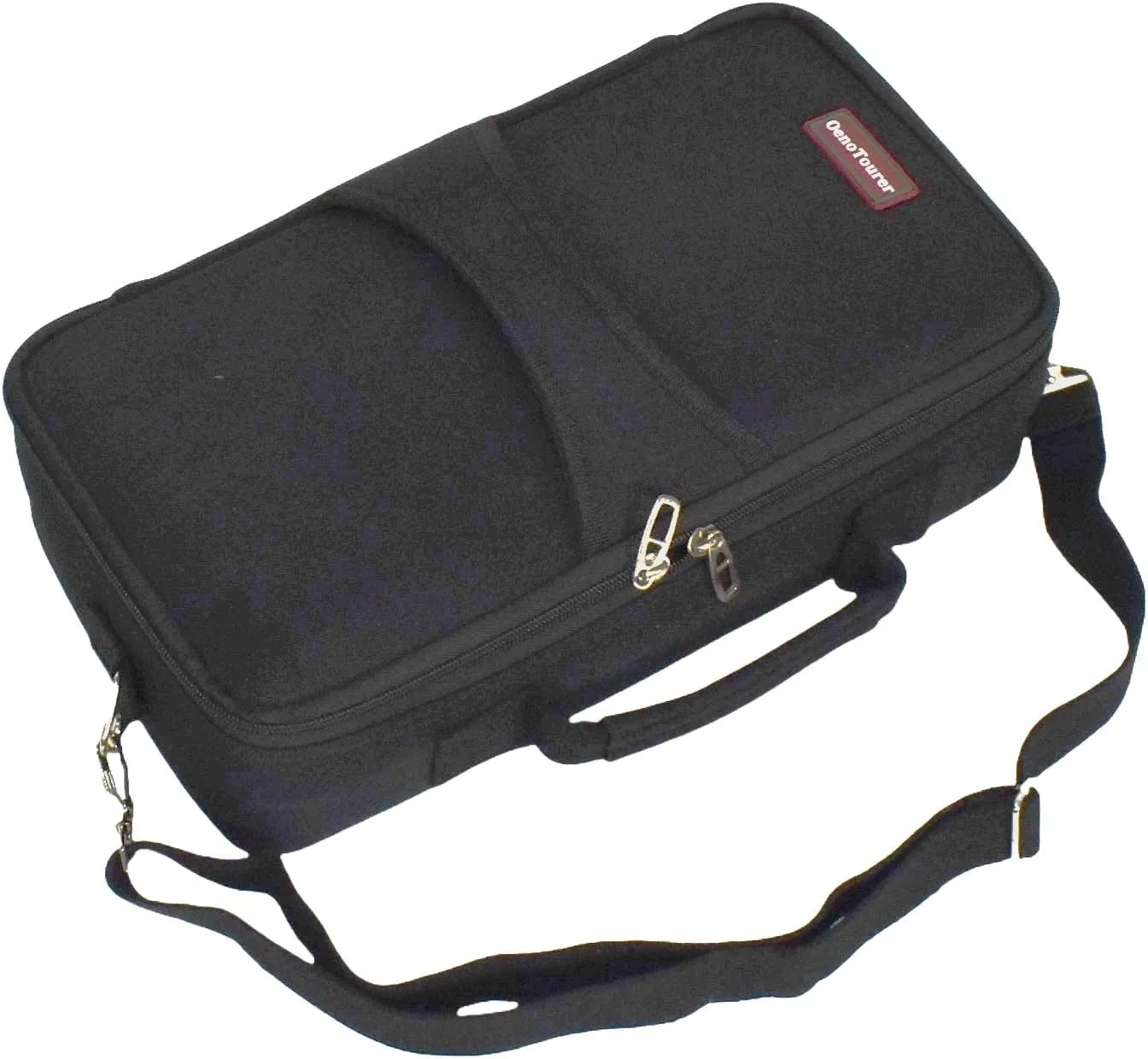 Insulated Bag For Carrying 2 Bottles of Wine, Spirits, Beer And Beverage For Travel. Bottles Are UNBREAKABLE If Dropped from Up To 6 Feet. Black Color.