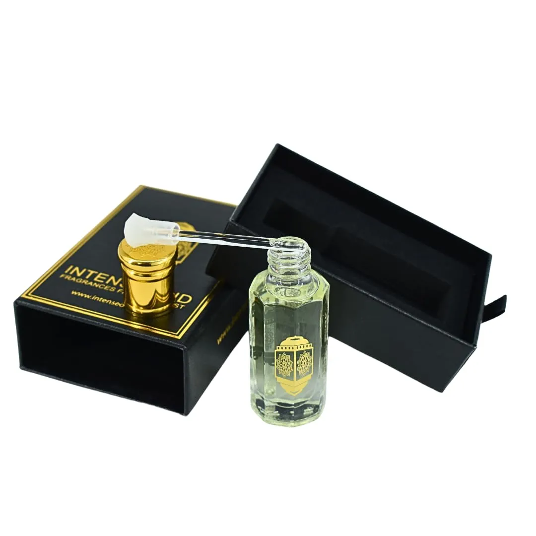 INTENSE OUD One Mile Arabian Perfume Oil for Men, 12ml (0.40 oz), Alcohol-Free, Long-Lasting Concentrated Fragrance with Cinnamon & Patchouli Notes, in Black Gift Box