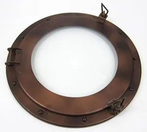 Iron Porthole Glass Window Diameter 15" W/Antique Finished - Nauctical Decoration