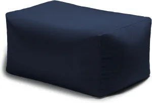 Jaxx Leon Outdoor Bean Bag Ottoman, Navy Blue